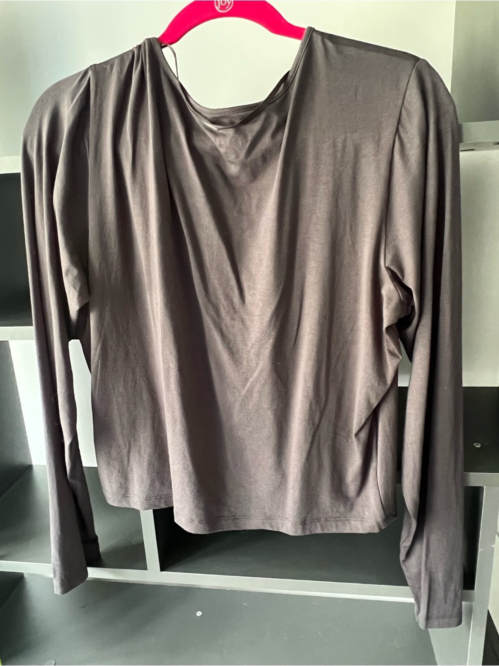 Joe Fresh Silky Wrap-Front Lounge Set in Charcoal - Picture 5 of 7